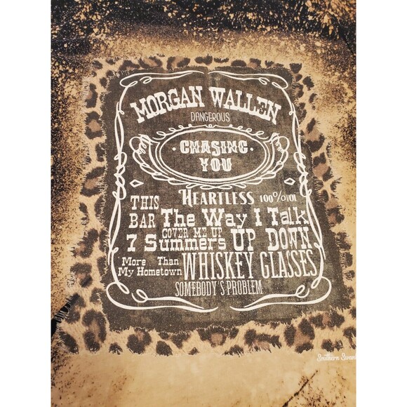 Morgen Wallen Concert T Shirt Sz Medium V Neck Country Music Artist Logo - Picture 2 of 6